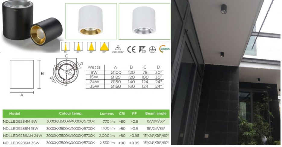 Đèn LED ốp trần NDLLED9284